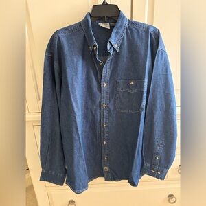 Ladies Casual Blue Denim Shirt
